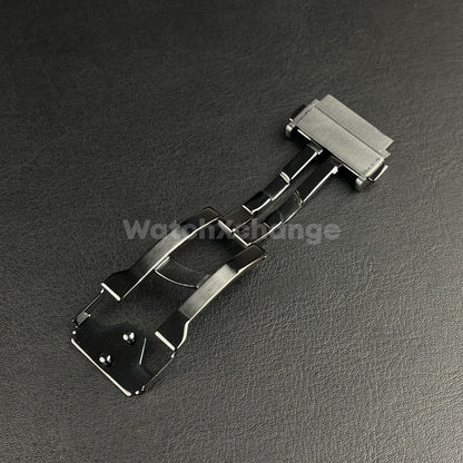 Black 20mm Clasp For HUBLOT Watch Rubber Strap Band Buckle Stainless Steel