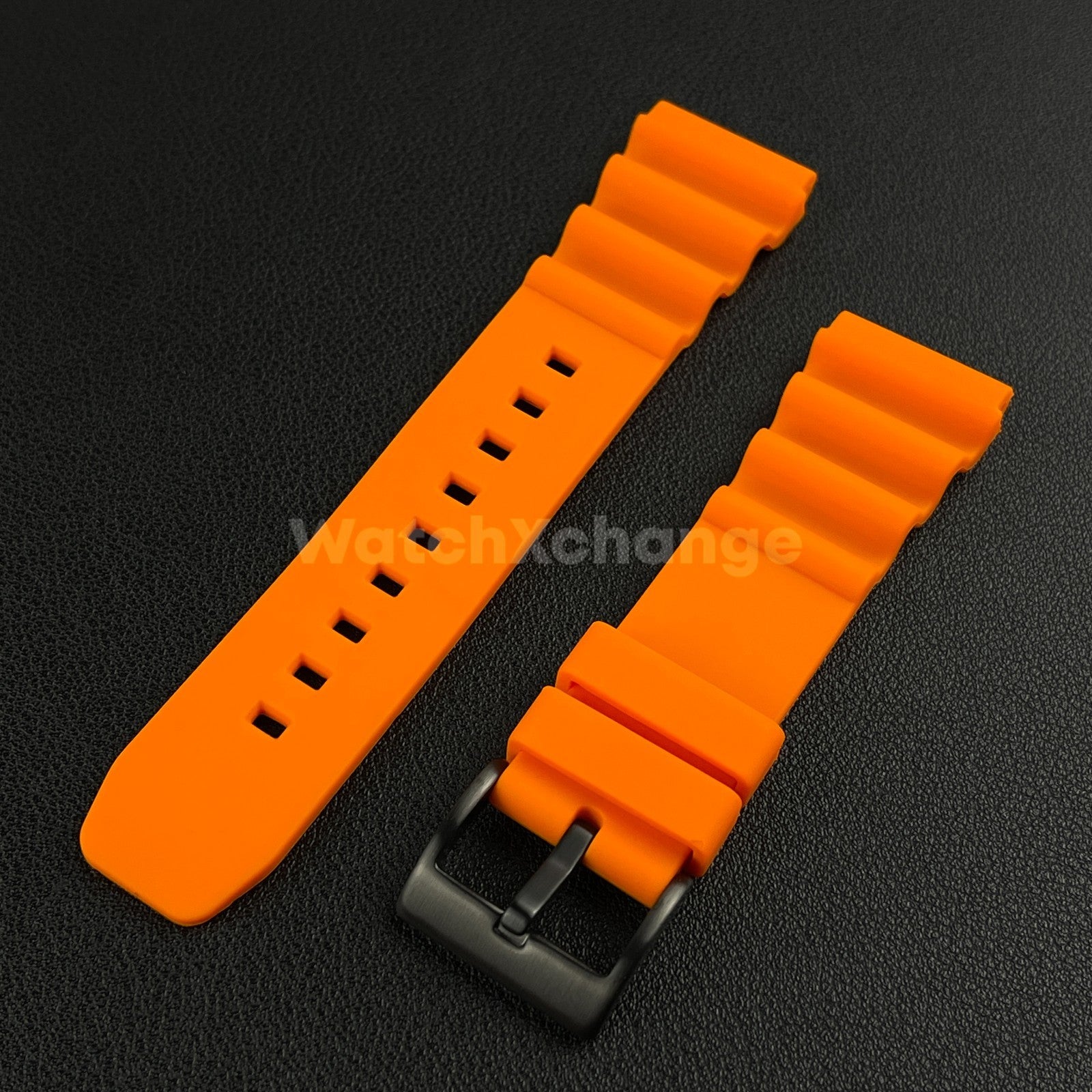 Orange Rubber Watch Strap Band For Rolex Seiko SKX007 Citizen Universal 20/22mm