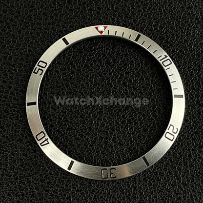 34mm Silver Aluminium SUB Bezel Insert For Seiko Rolex Tudor Divers Watch