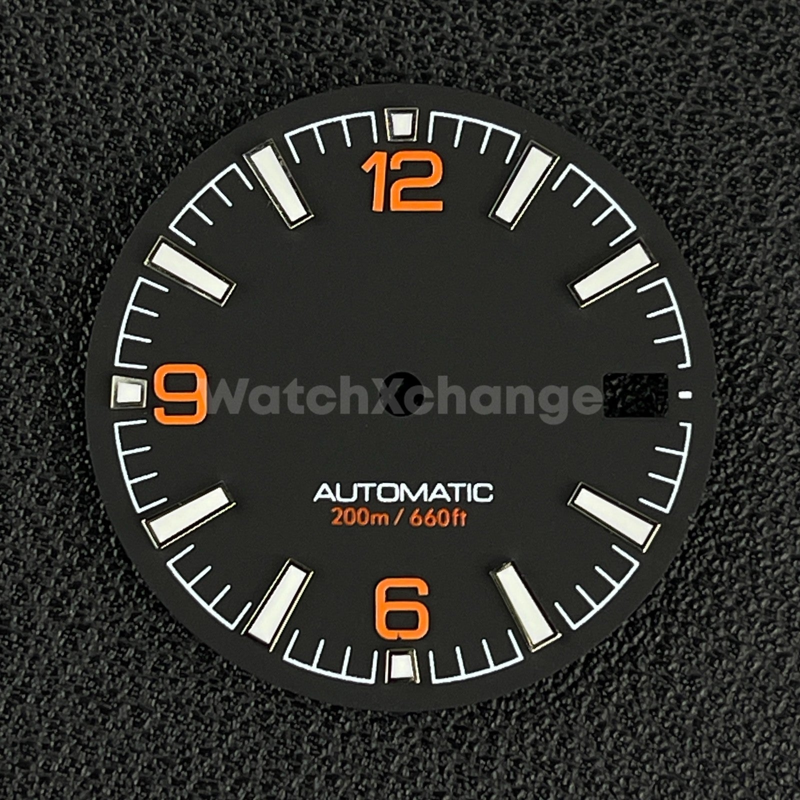 28.5mm Black & Red / Orange Watch Dial Face for NH35 Movements