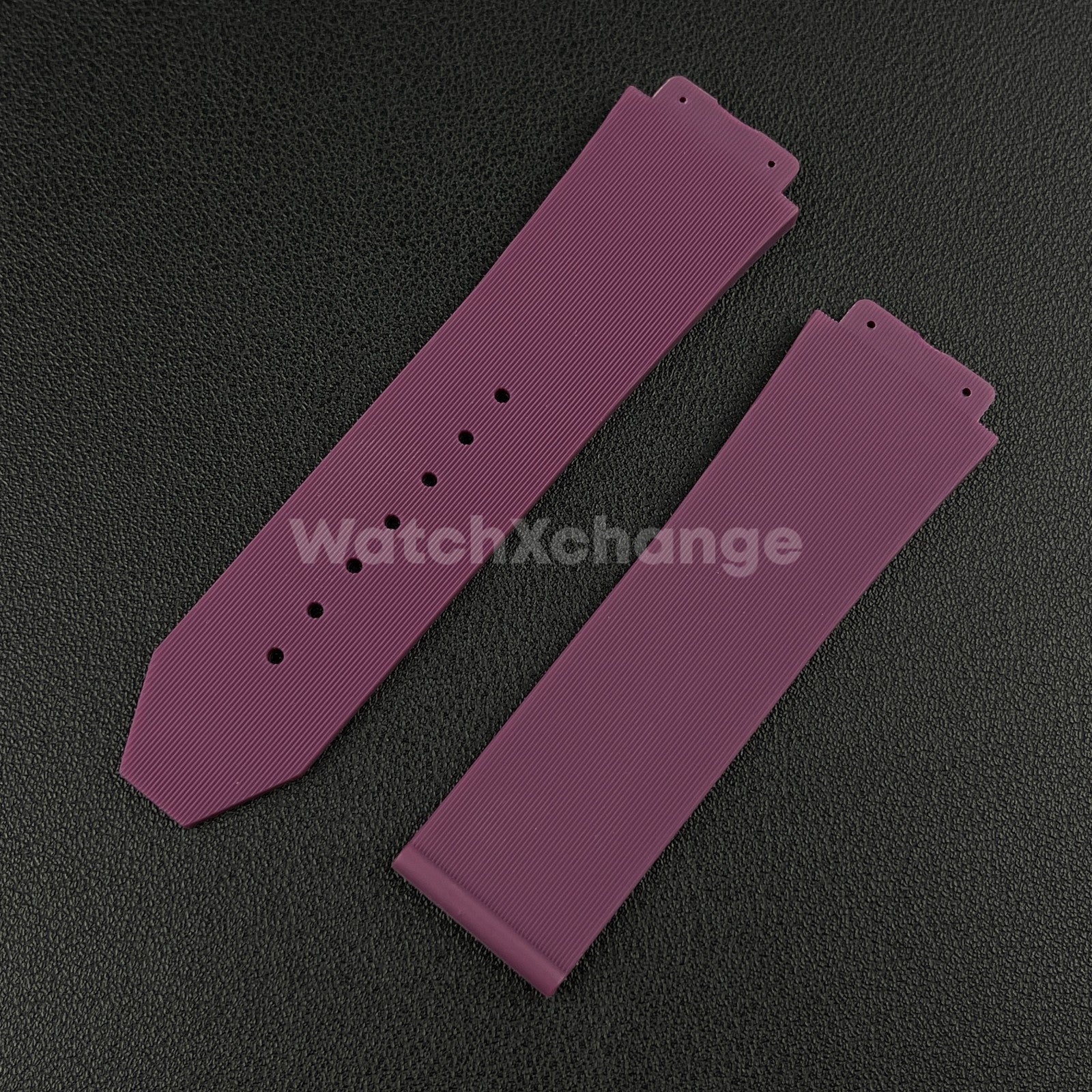 Purple Rubber Silicone Watch Strap Waterproof Band 26*19mm Fit HUBLOT BIG BANG