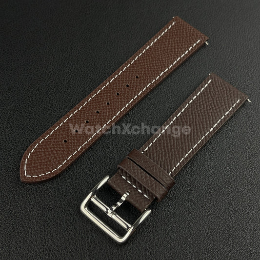 DEFECTIVE Brown Universal Quick Release Genuine Leather Watch Strap Band 22mm