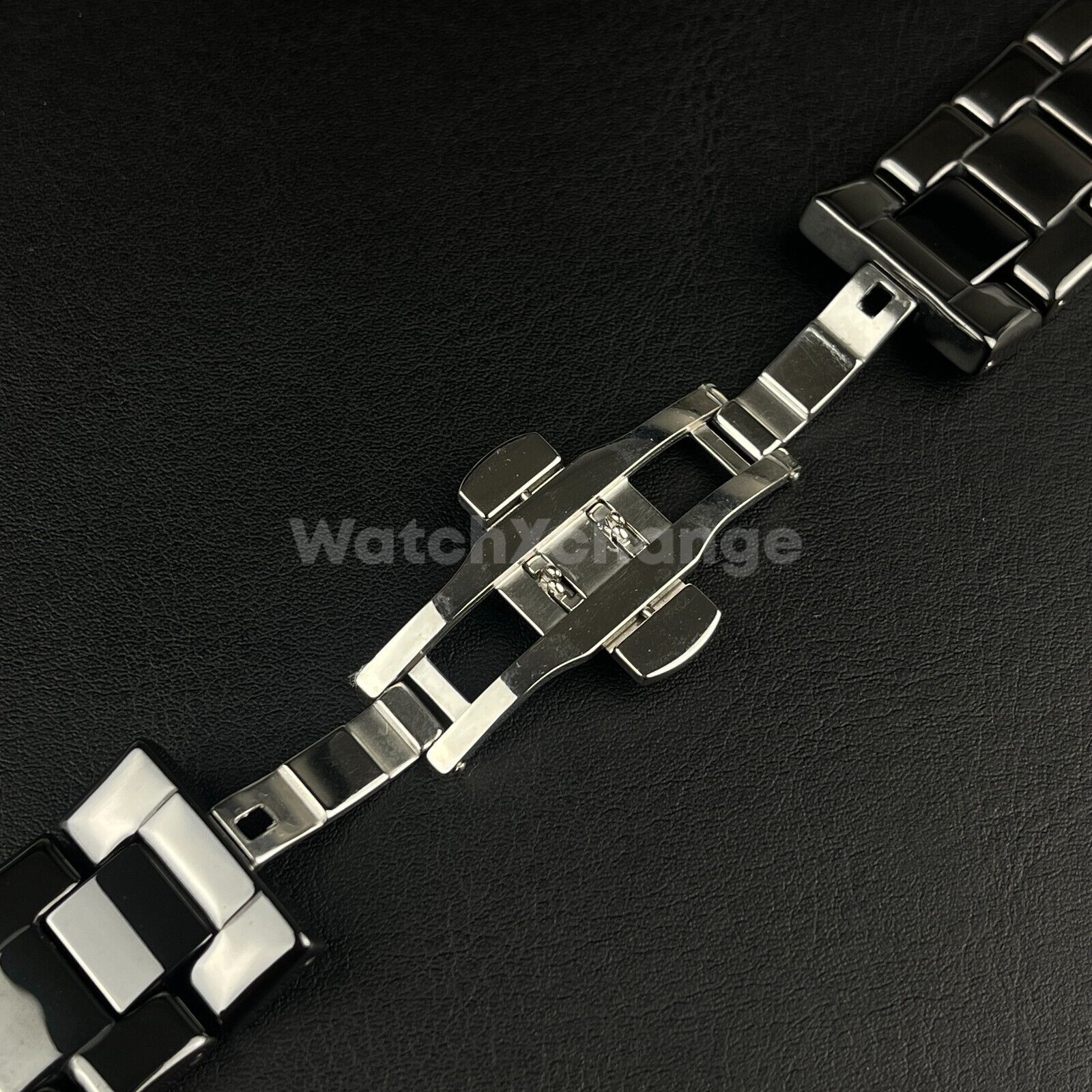 For Emporio Armani AR1400 Watch Black 22mm Ceramic Strap Band Bracelet Clasp