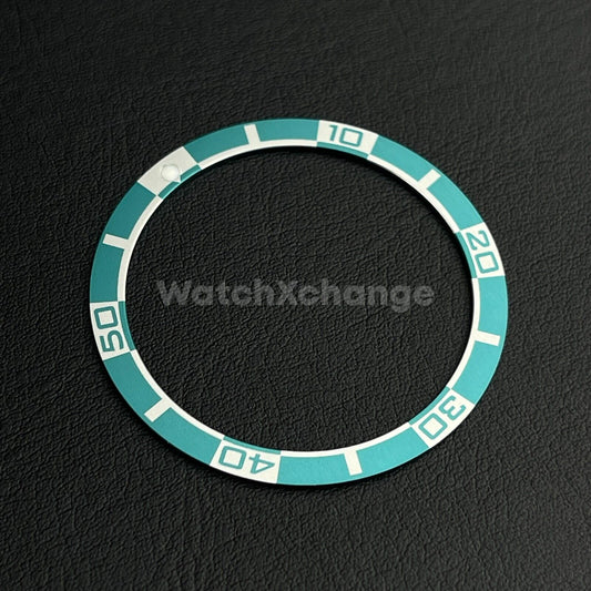 Turquoise 38mm Flat Aluminium Bezel Insert For Diver Watch Seiko Mod SKX SRPD