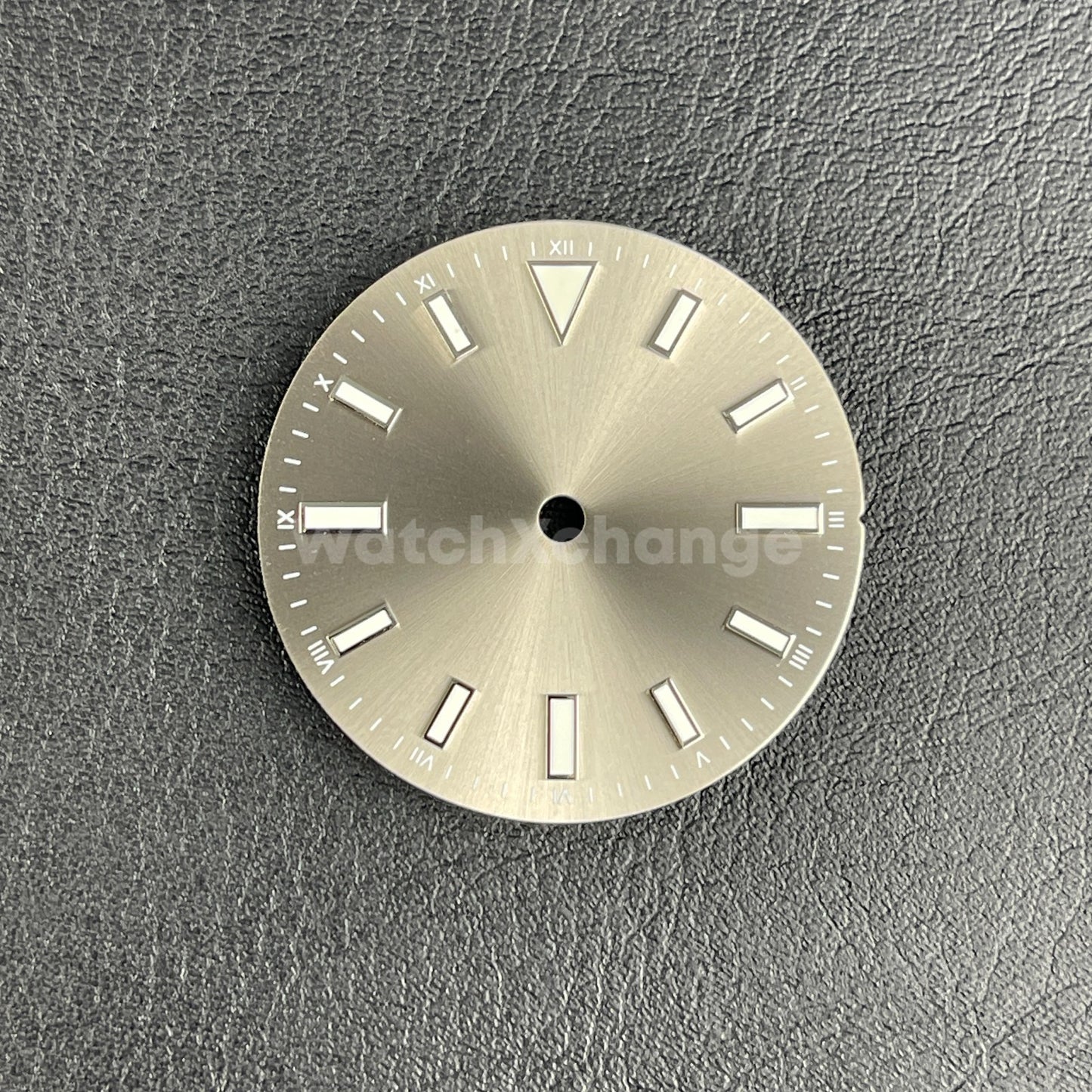 28.5mm Grey Watch Dial Luminous Watch Accessory for NH35/ETA2836/8215 Movement