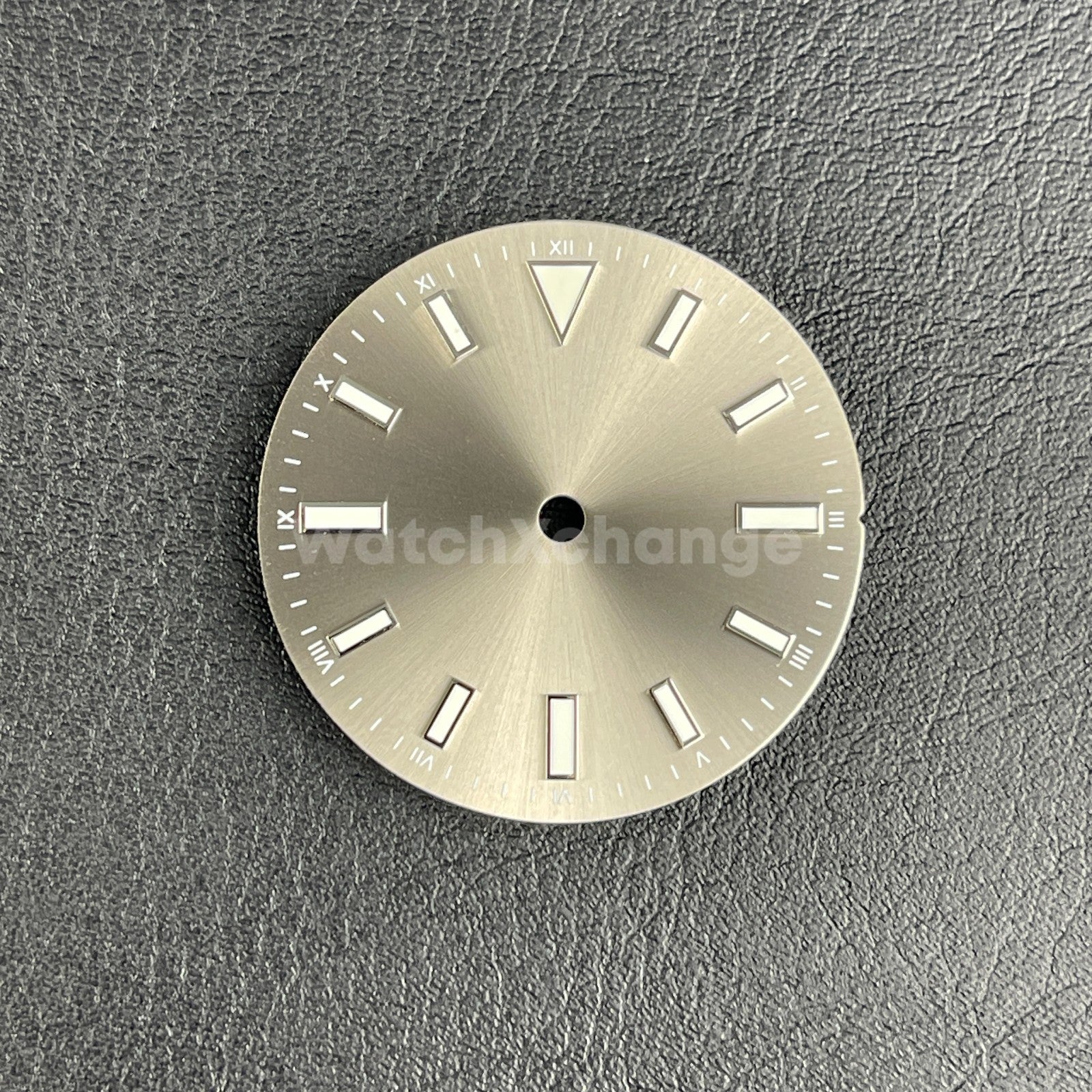28.5mm Grey Watch Dial Luminous Watch Accessory for NH35/ETA2836/8215 Movement