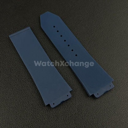 Blue Rubber Silicone Watch Strap Waterproof Band 26*19mm Fit HUBLOT BIG BANG