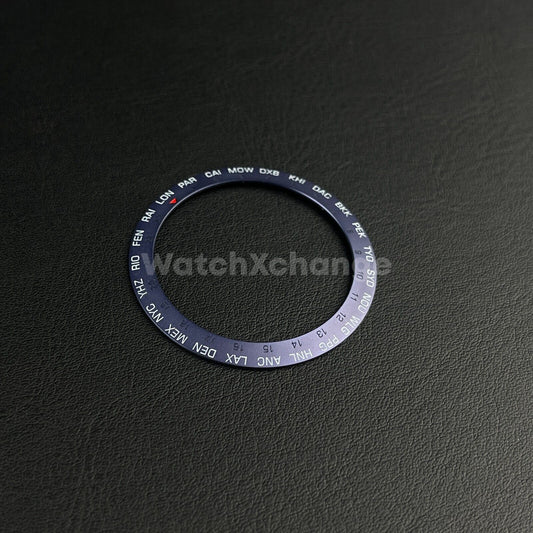 38mm Metal Bezel insert For Divers Watch Rolex GMT Seiko SKX SRPD Blue Timezone