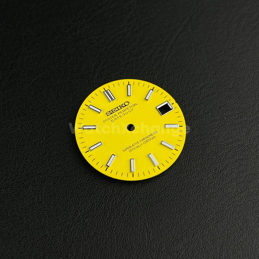 28.5mm Yellow Watch Dial for SEIKO NH35 NH36 Watch Movement Parts