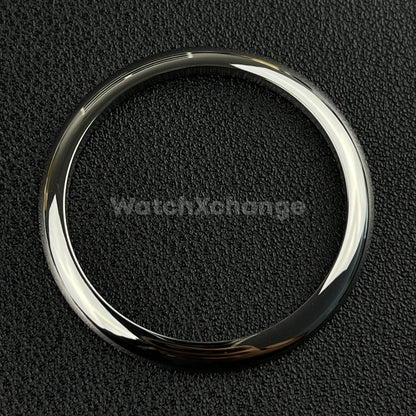 Silver Curved Polished Stainless Steel Watch Bezel Insert Ring 36mm 39mm