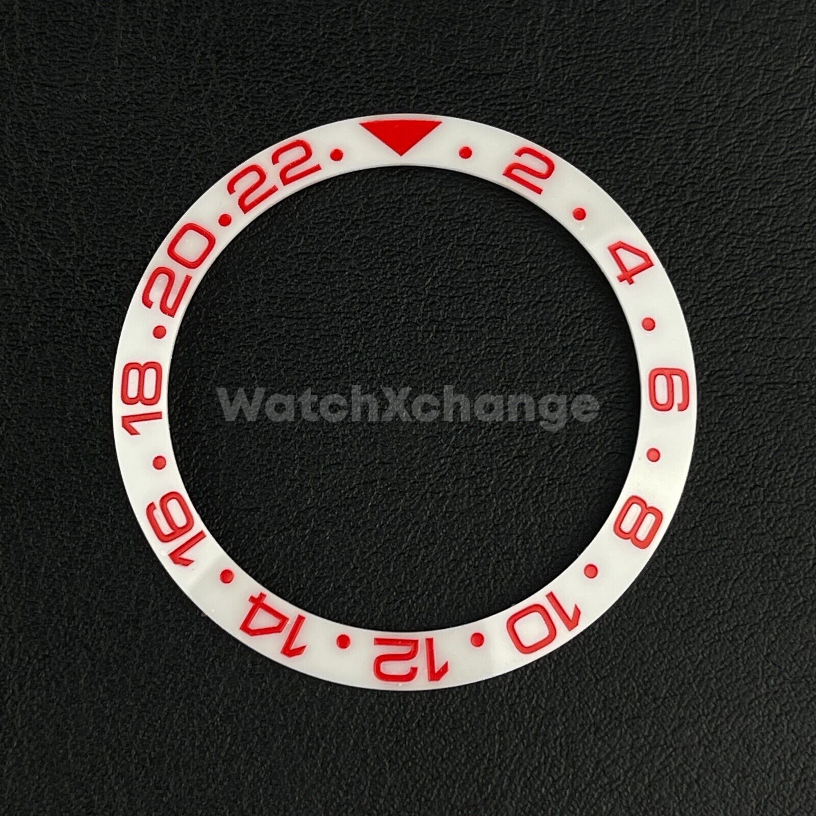 Red & White 38mm Ceramic Bezel Insert For Rolex Seiko SKX007 SKX009 SRPD Sloped