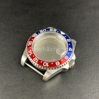 Diver 40mm SUB Watch Case fit NH35A NH36 10ATM Silver Colour Solid Back Sapphire