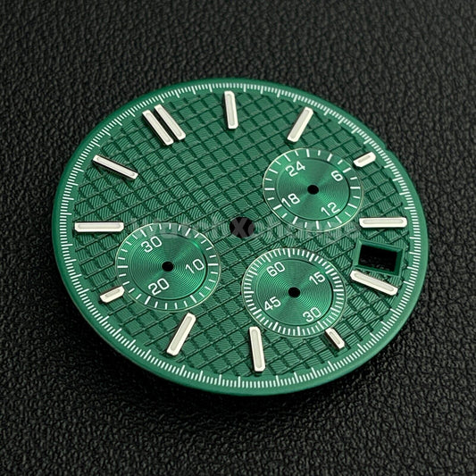 Green 31.8mm Modified Watch Dial Accessory for VK63 Quartz Movement