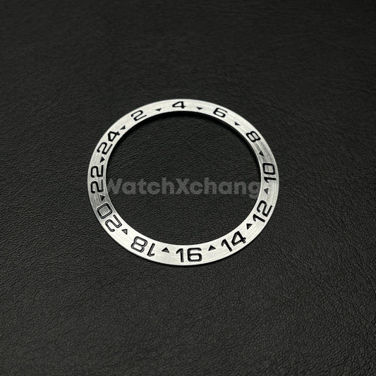 38mm Metal Bezel insert For Divers Watch Rolex GMT Seiko SKX SRPD Silver & Black