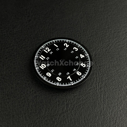 29mm Black Watch Dial w/Green Luminous Replacement for NH35 Watch Movement Parts