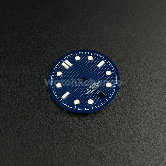 31.7mm Blue Watch Dial for SEIKO NH35 NH36 Watch Movement Parts