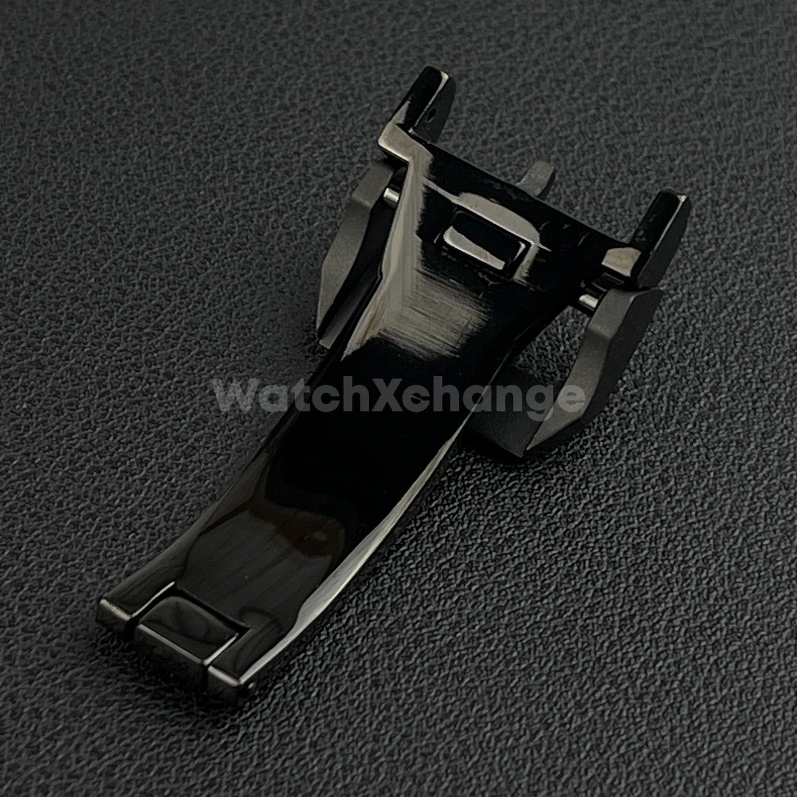 18mm Black Folding Deployment Buckle Clasp For IWC PILOT AQUATIMER