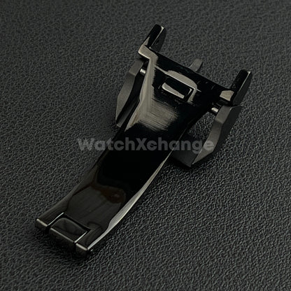 18mm Black Folding Deployment Buckle Clasp For IWC PILOT AQUATIMER