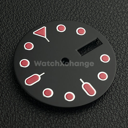 28.5mm Black & Red Watch Dial Face for SEIKO NH36 Movement