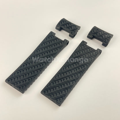 22mm Black Silicone/Rubber Band Strap For Ulysse Nardin 263 DIVER Watch