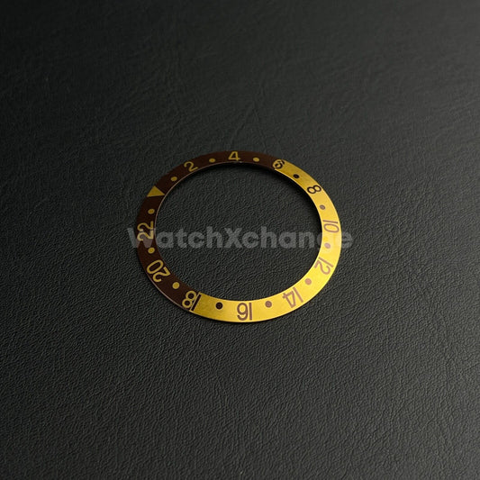 38mm Metal Bezel insert For Divers Watch Rolex GMT Seiko SKX SRPD Brown & Gold
