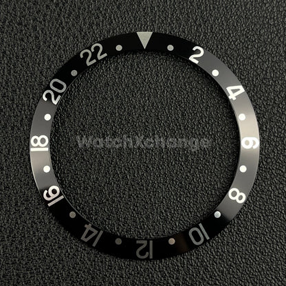 Black & Silver 37.5mm Aluminium Watch Bezel Insert for Rolex 16610 Seiko