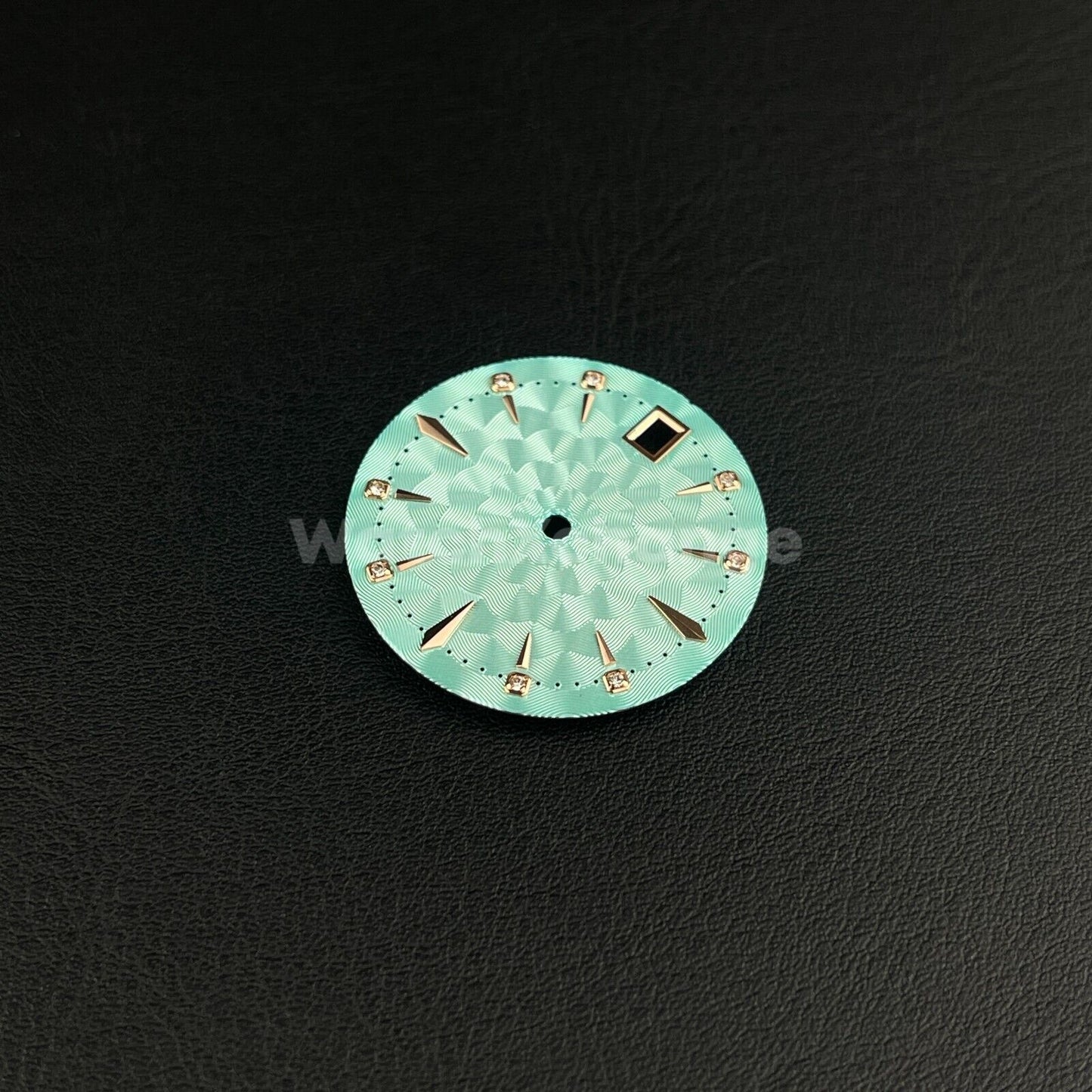 29mm Cyan Watch Dial Face Radial Pattern Diamond Scale for NH35/36 Movements