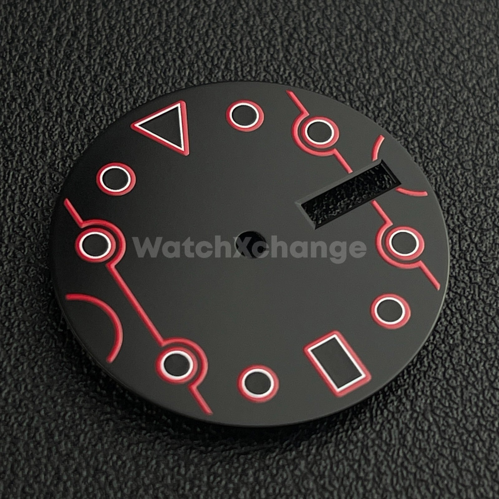 28.5mm Black & Red Watch Dial Face for SEIKO NH36 Movement