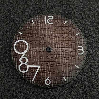 28.5mm Dark Brown Watch Dial Face For SL68 PC21 PC20 GL68 SP68 Quartz Movements