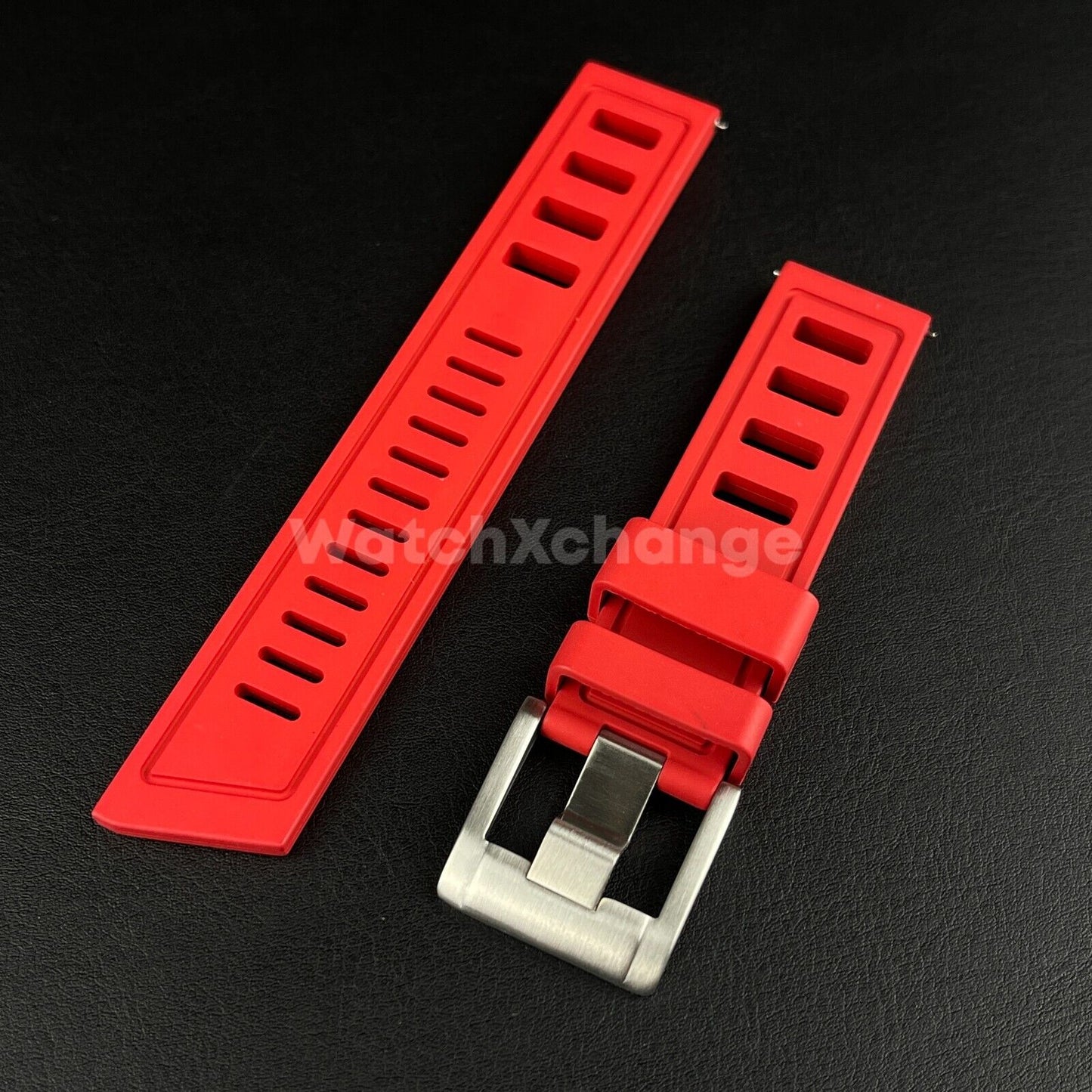 High Quality Premium FKM Rubber Watch Strap Band 20mm Various Colours