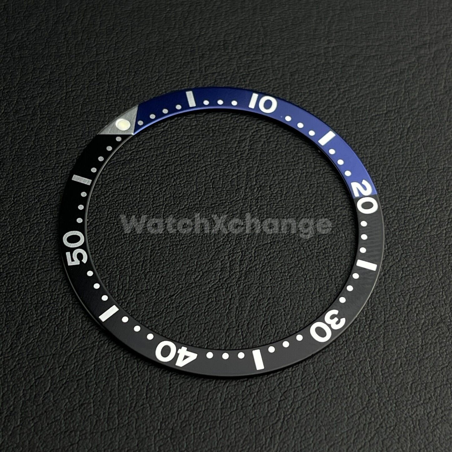 Black & Blue 39mm Flat Aluminium Bezel Insert For Divers Watch Seiko Mod Turtle