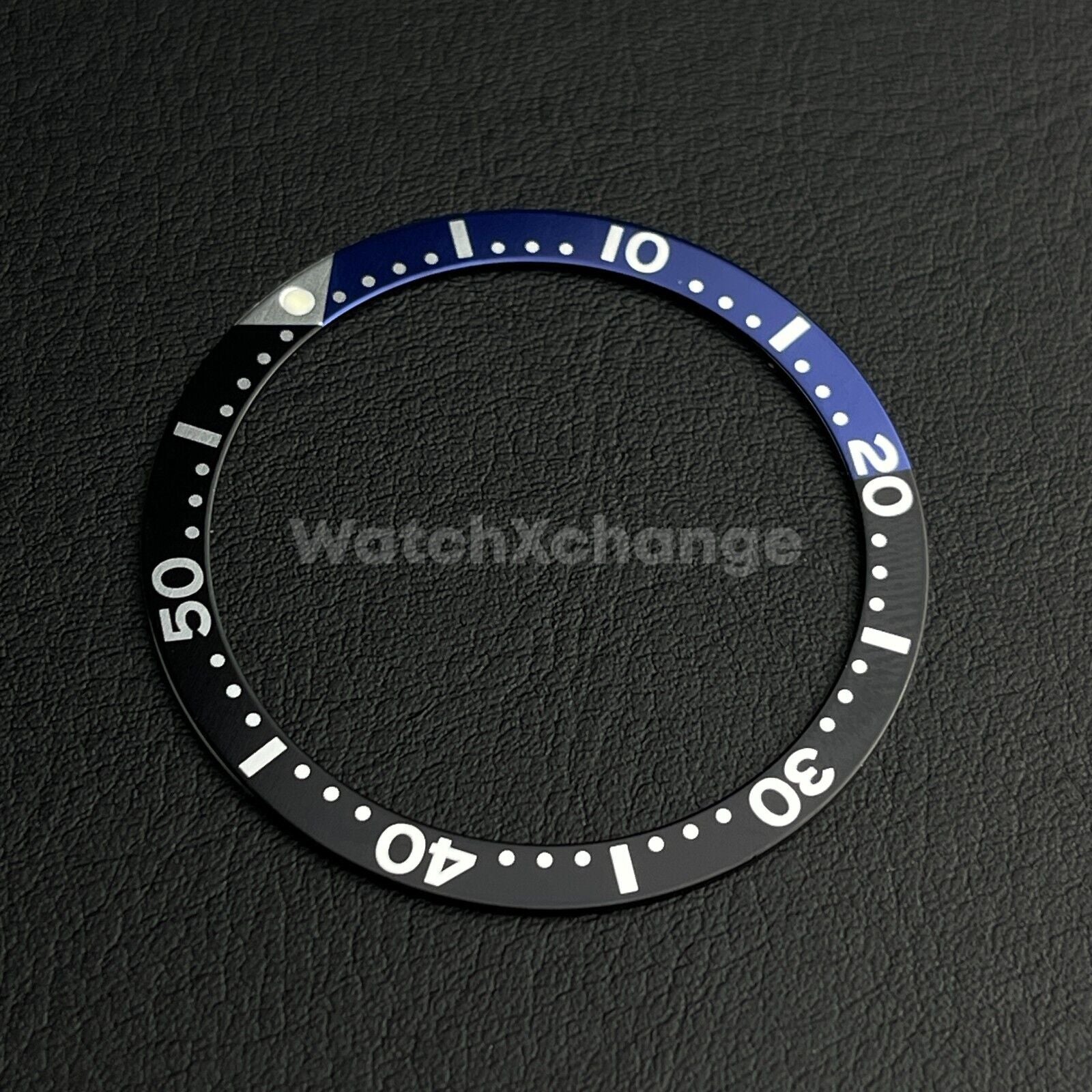 Black & Blue 39mm Flat Aluminium Bezel Insert For Divers Watch Seiko Mod Turtle