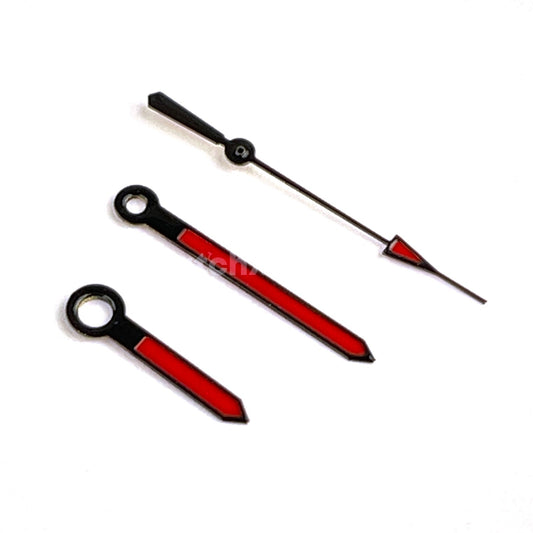 Black & Red Watch Hands For SEIKO NH35 NH36 Movements Style Triangle End