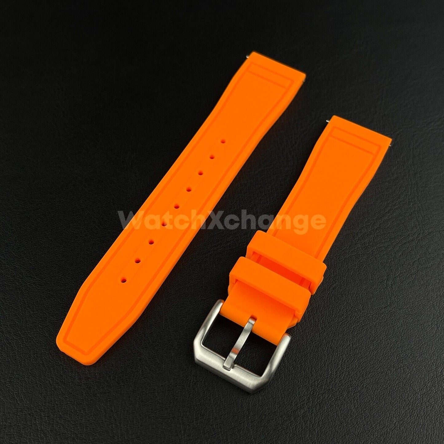 Orange Rubber Strap For IWC Pilot Portugal Portofino Quick Release 20 21 22mm