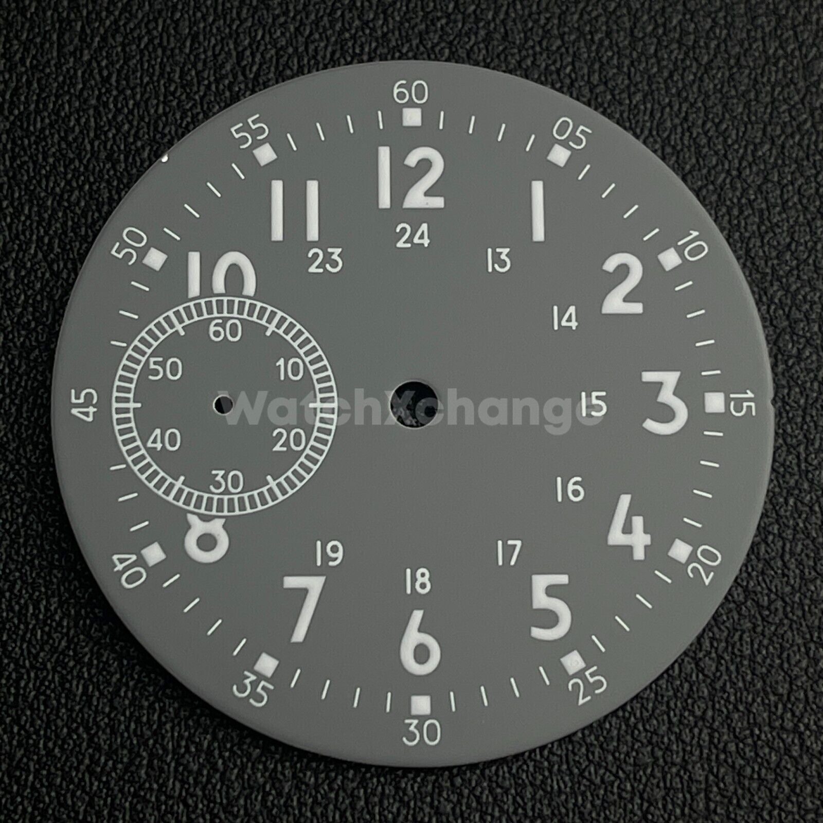 38.9mm Grey Watch Dial Green Luminous For ETA6497 Seagull ST36 Movement Part