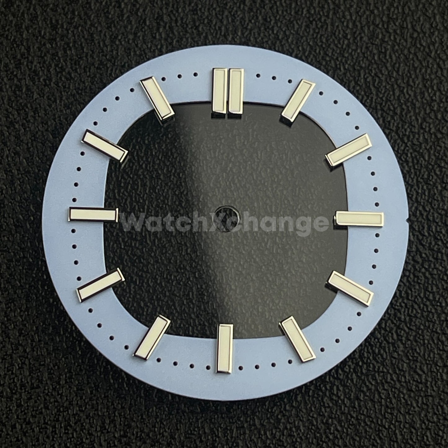 Light Blue 30.4mm Hollow Dial Face Fit For NH70 Movement Watch Part