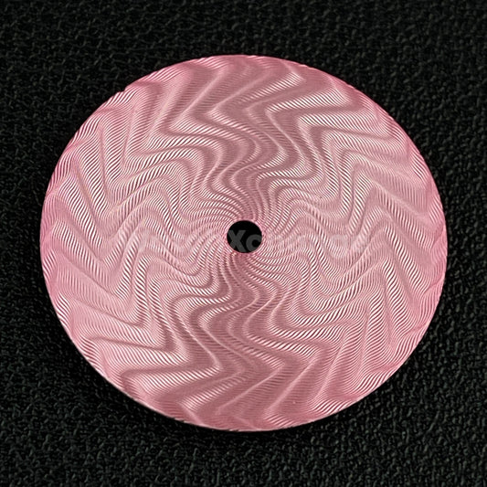28.5mm Pink Water Ripple Texture Watch Dial Face for SEIKO NH35 Movements
