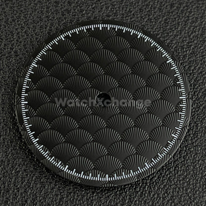 28.5mm Black Shell Texture Watch Dial Face for SEIKO NH35 NH36 Movements
