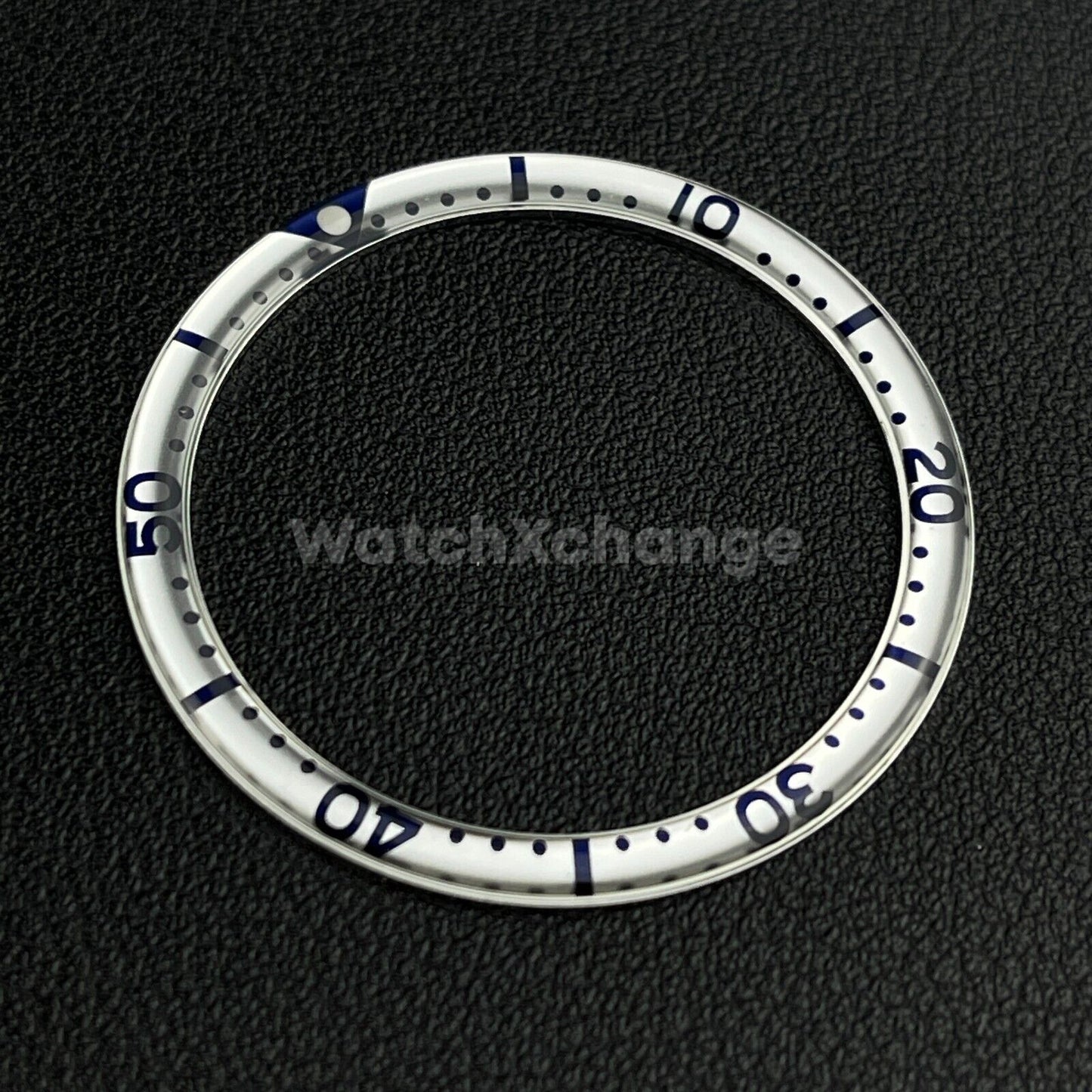 Silver & Blue 38mm Flat Resin Bezel Insert For Divers Watch Seiko Mod SKX SRPD