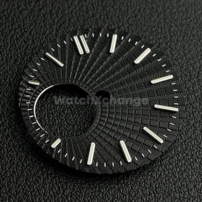 28.5mm Black Watch Dial Face Green Luminous For Seiko NH38 Movement