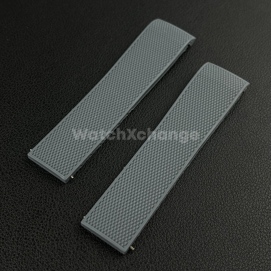 Grey Rubber Silicone Watch Strap For Longines Hydroconquest 21mm
