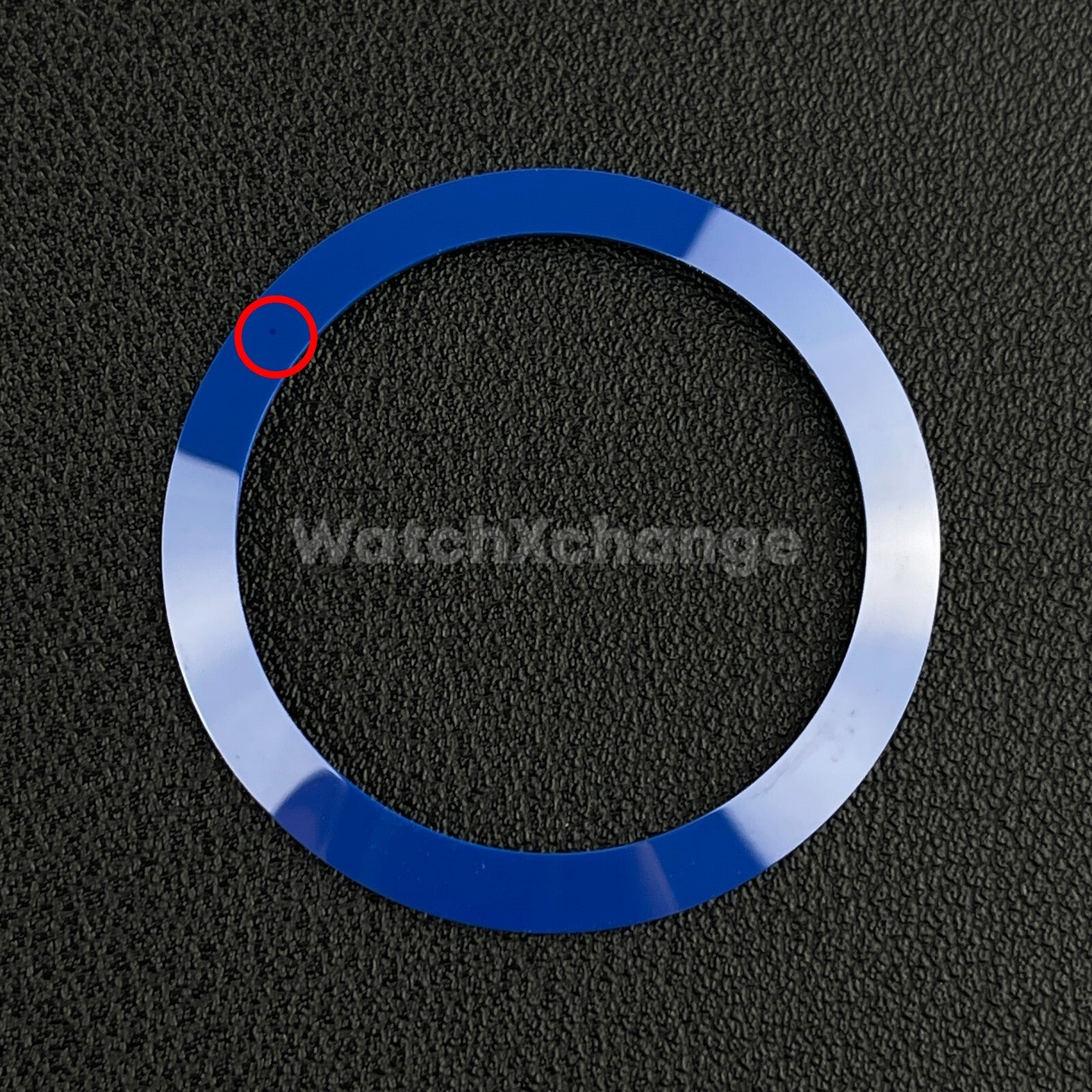 DEFECTIVE Plain Blue 38mm Ceramic Bezel Insert For Rolex Seiko SKX007 Sloped