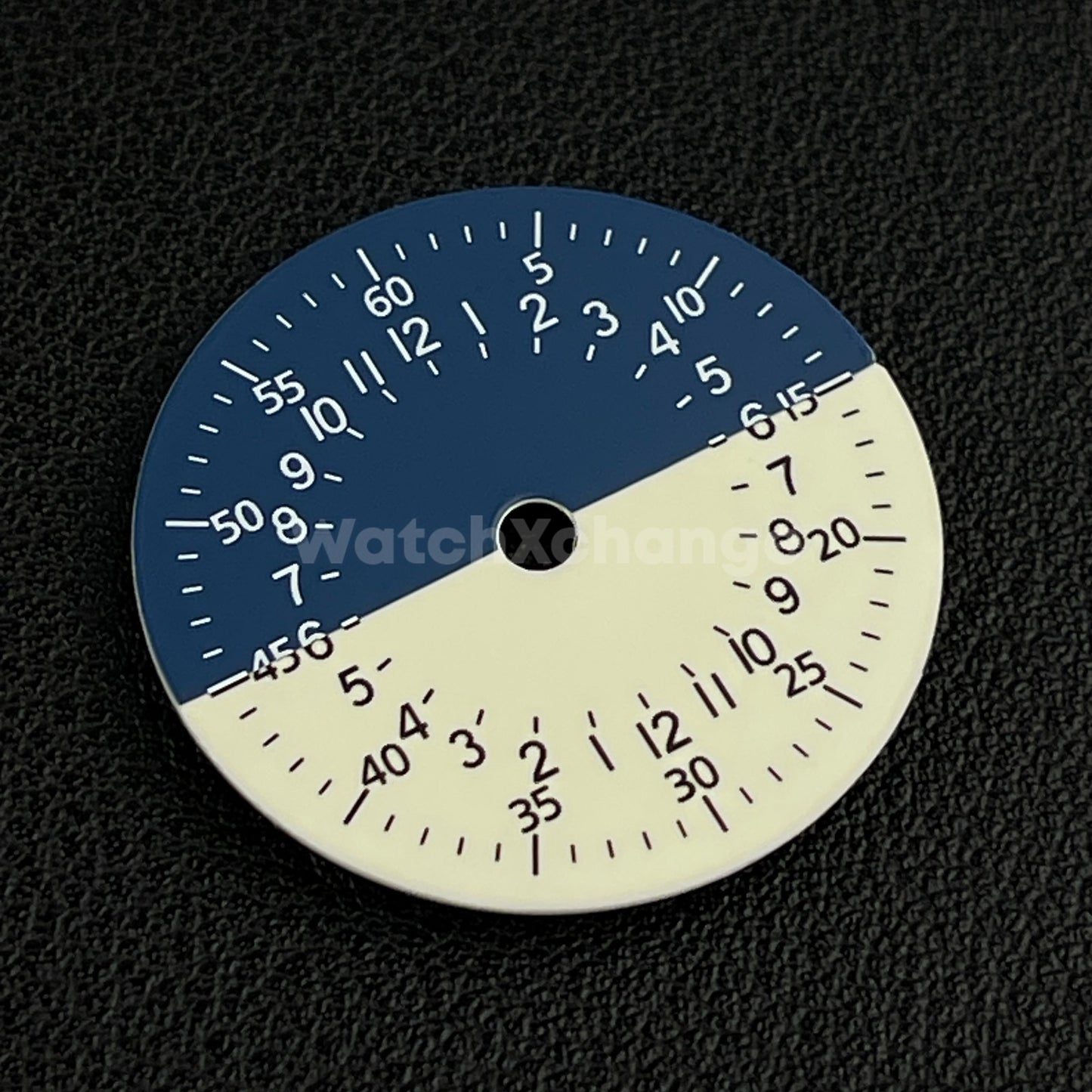 29mm Blue & Cream Pilot Watch Dial Replacement for NH34 Watch Movement Parts