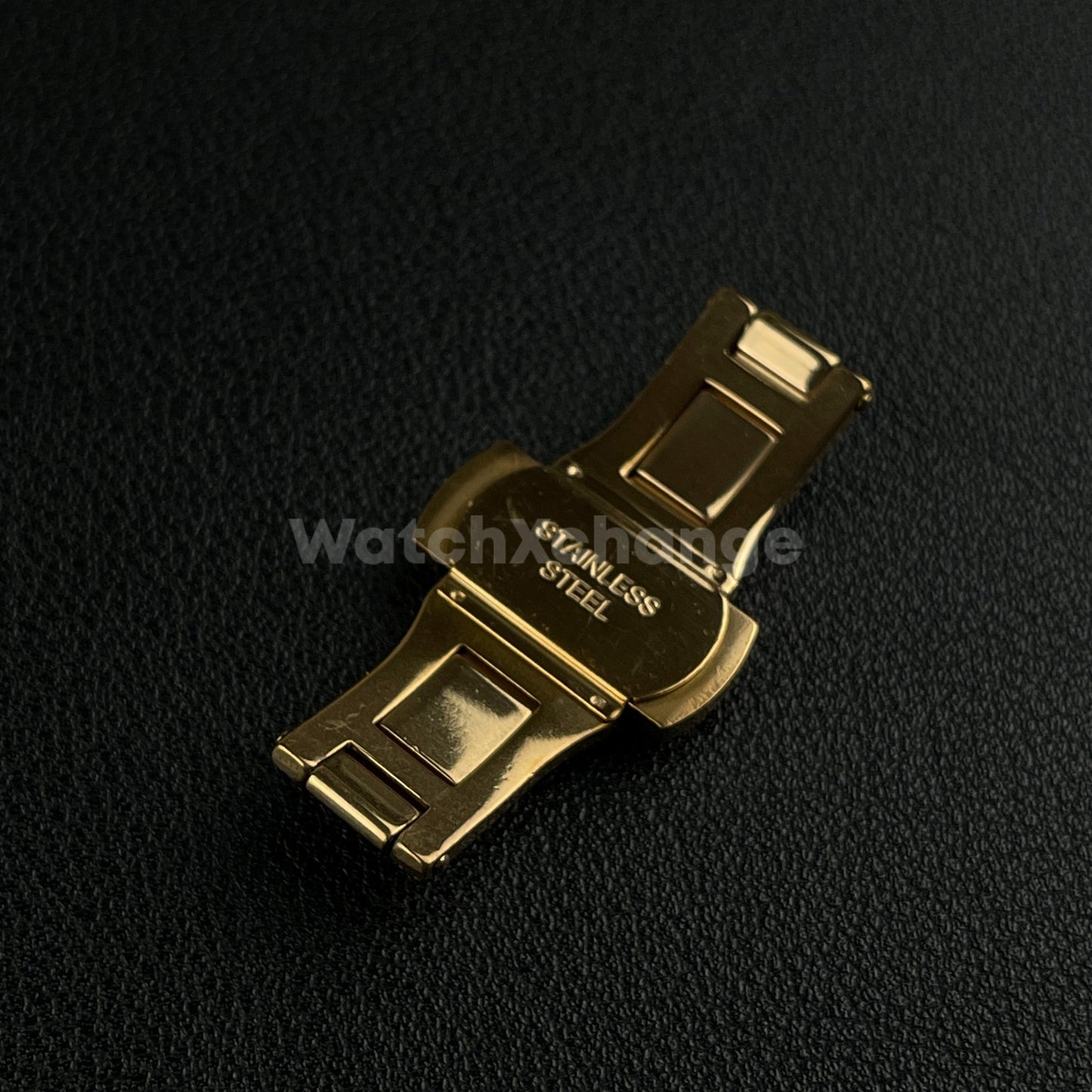 Rose Gold Double Push Button Butterfly Clasp Buckle For Watch Band Strap