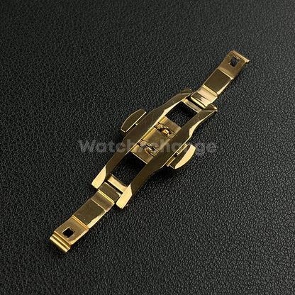 Rose Gold Double Push Button Butterfly Clasp Buckle For Watch Band Strap