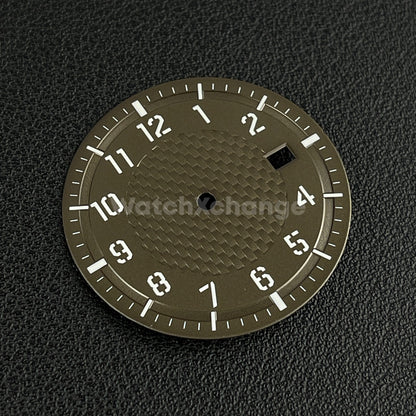 34mm Brown Watch Dial for Seiko NH35A Automatic Movement Parts