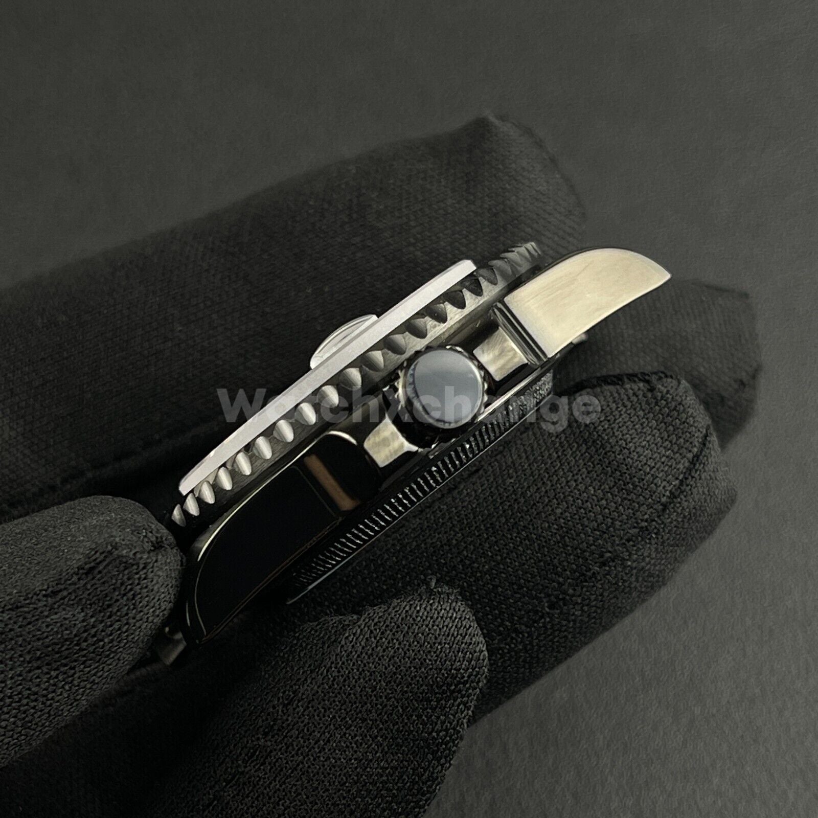 40mm Black Stainless Steel Divers Style Watch Case GMT Submariner For NH35 NH36