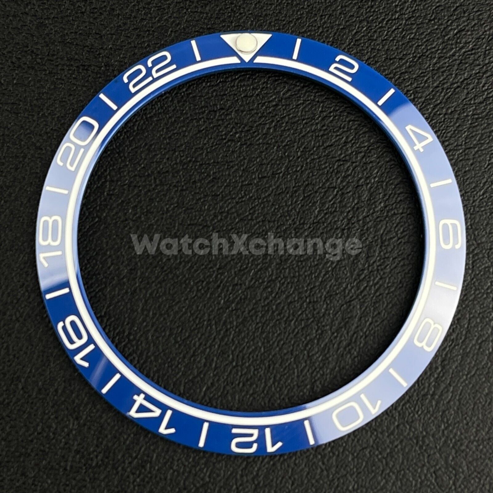 Blue Ceramic Bezel Insert 38mm GMT For Rolex Seiko SKX007 SKX009 SRPD Sloped