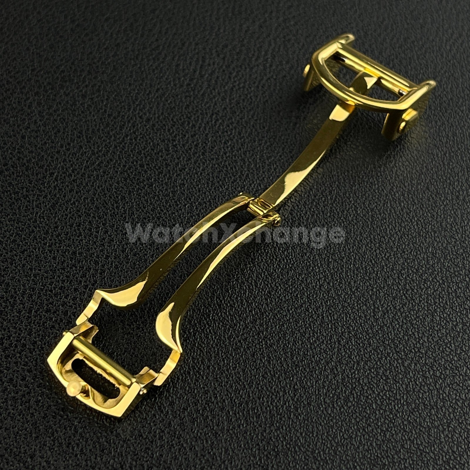 Gold Deployment Watch Clasp For Cartier Watch Strap Stainless Steel 14mm- 18mm