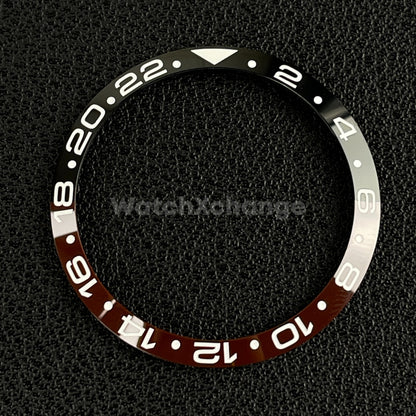 34mm Black & Brown Ceramic GMT Bezel Insert For Seiko Rolex Tudor Divers Watch